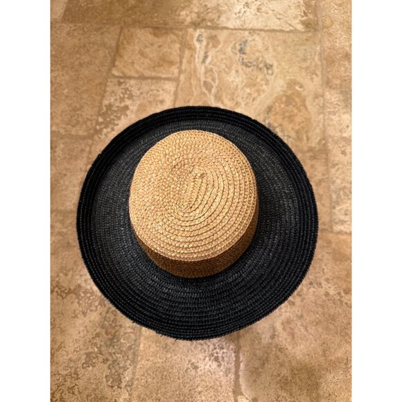 2-Two Tone Straw Beach Hat Set main image 5